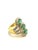 Bochic "Orient" Natural Emerald & Topaz Cocktail Ring Set In 18K Gold & Silver For Sale - Image 10 of 11