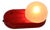Red Farstar Table Lamp by Adalberto Dal Lago for Francesconi, 1970s For Sale