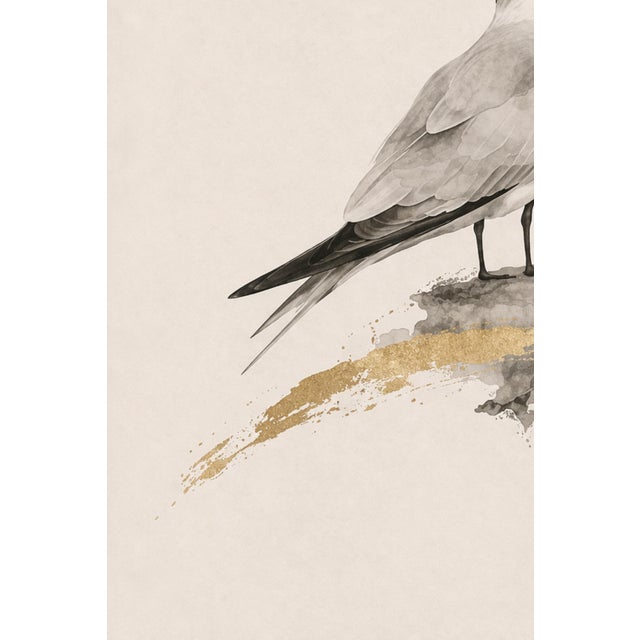 Black Coastal Tern Study, Minimalist Nautical Art Print, 24″ × 36″ Reproduction For Sale - Image 8 of 10