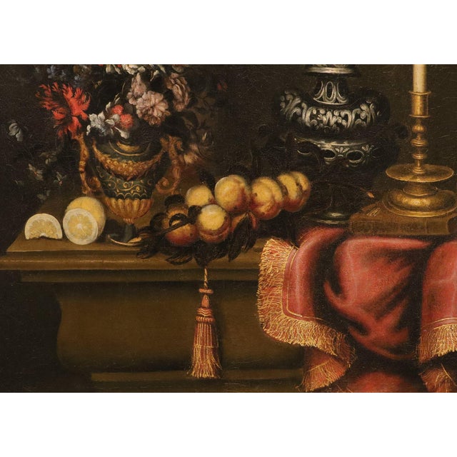 17th Century Antonio Tibaldi, Still Life 1670, Oil on Canvas For Sale - Image 5 of 15