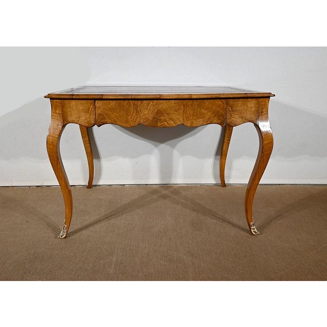 Brown 19th Century Louis XV Style Walnut Office Table For Sale - Image 8 of 18