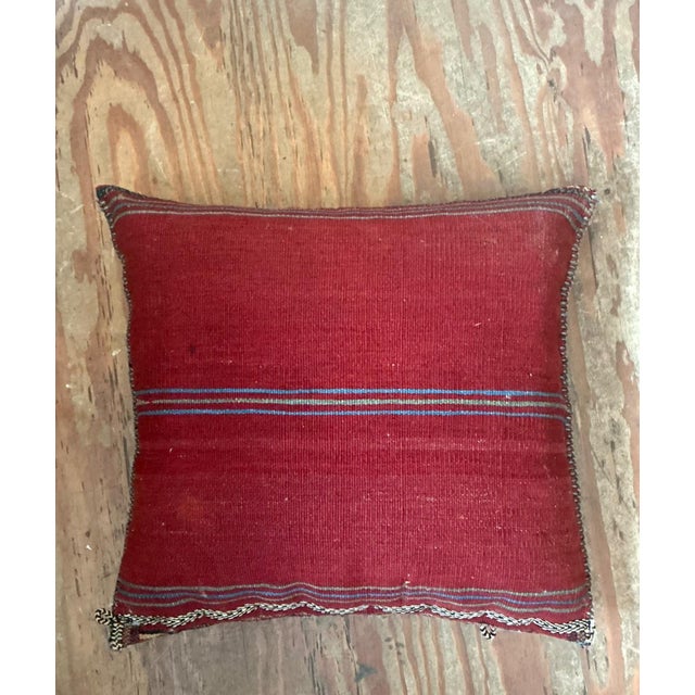 Vintage Monumental Kilim Throw Pillow For Sale - Image 9 of 17