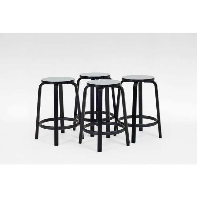 Model 64 Bar Stools by Alvar Aalto for Artek, Finland, 1930s, Set of 4, in Flawless conditions. Designed 1920 to 1949 I...