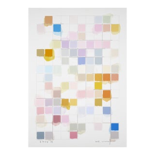 Contemporary Abstract Pencil and Acrylic on Fabriano-Pittura Paper "Sinnliche Komposition 44" by Kyong Lee For Sale