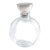 Edwardian Sterling Silver & Cut Glass Perfume Scent Bottle — Hallmarked, Engine-Turned Cap, C. 1900–1910 For Sale