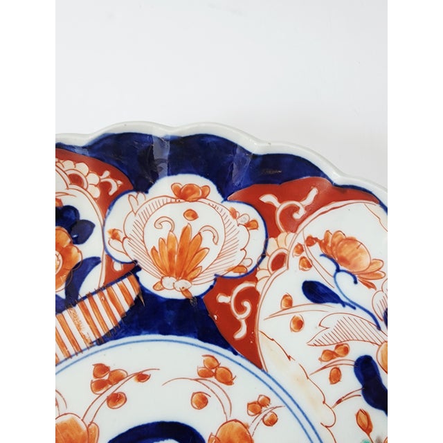 Antique 19th Japanese Meiji Period Scalloped Plates-a Pair For Sale - Image 9 of 11
