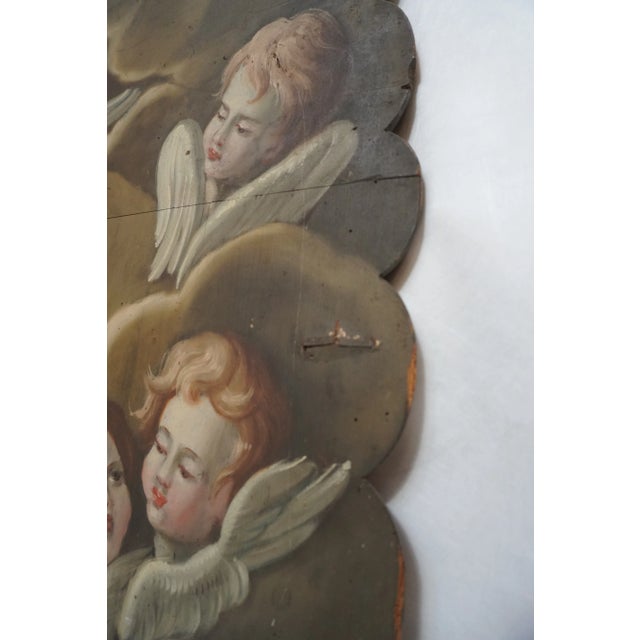 19th C Hand Painted Mirror With Angels by Mla For Sale - Image 14 of 18