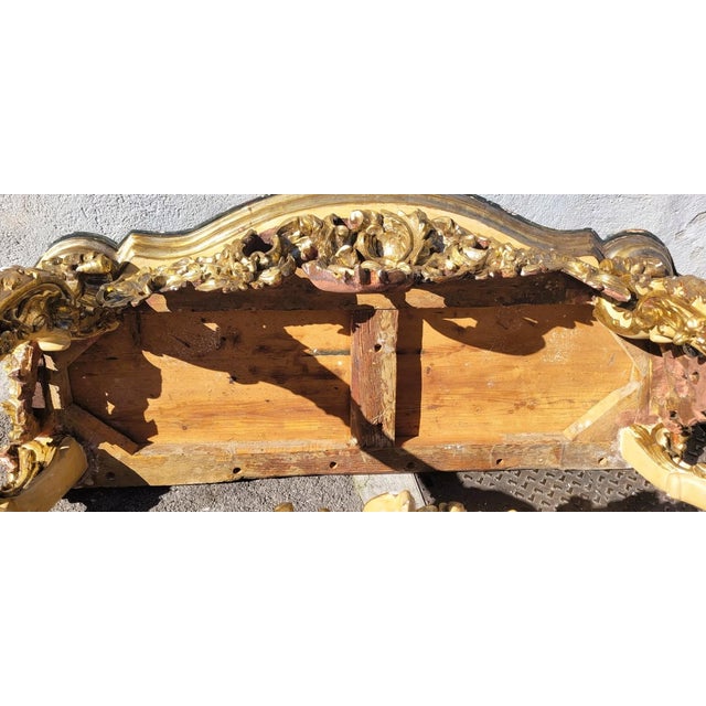 Large 18th Century Console Table with Lacquered and Gilded Wood For Sale - Image 10 of 18