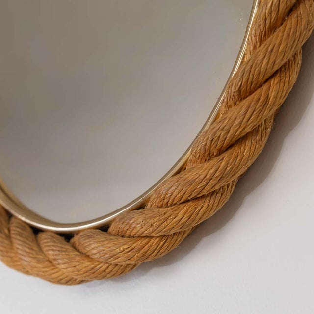 1960s 1960s French Rope Mirror in the Style of Audoux Minet For Sale - Image 5 of 9