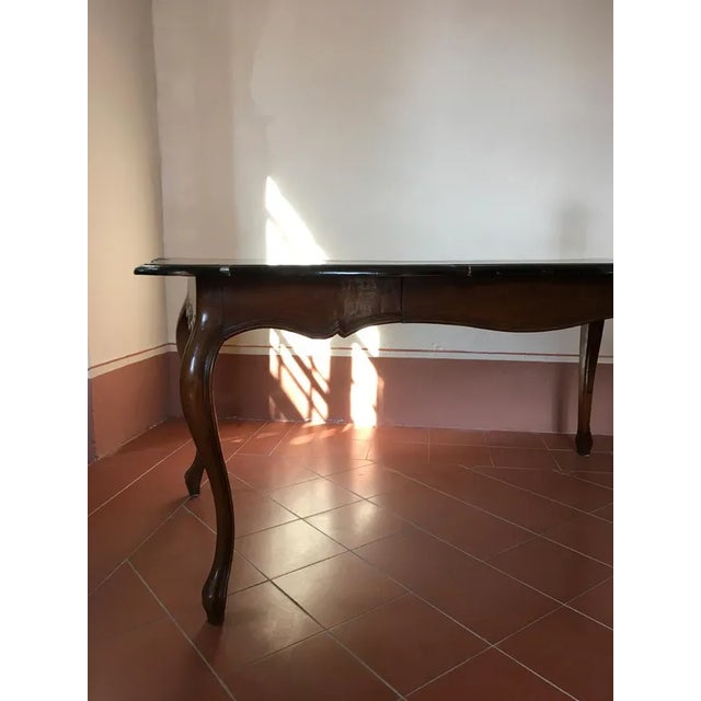 18th Century Baroque Walnut Organic Shape Table Desk, Italy, 1760 For Sale - Image 6 of 12