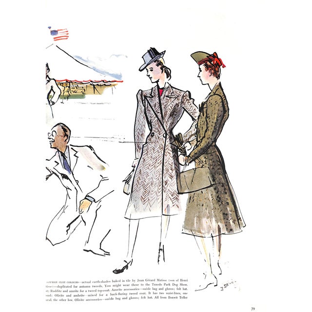 Vogue-Paris Openings-American Fashions September 1939 For Sale - Image 9 of 12