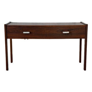 Rosewood Entry Table With Two Drawers Danish Mid-Century Modern 1960s For Sale