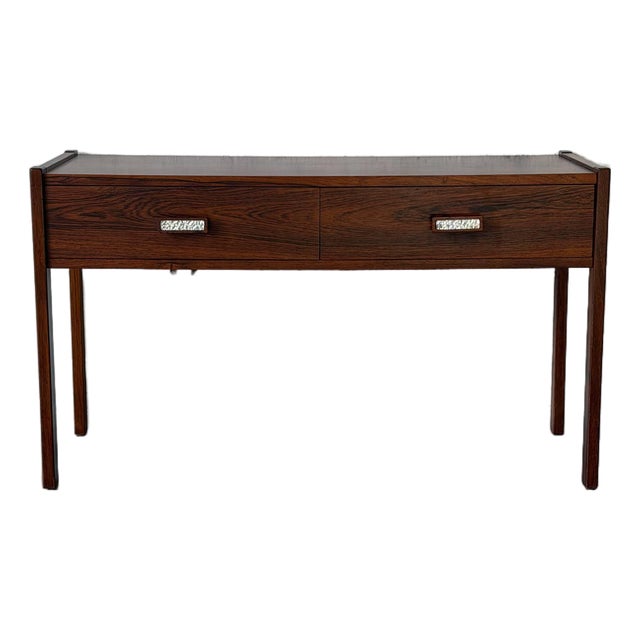 Rosewood Entry Table With Two Drawers Danish Mid-Century Modern 1960s For Sale