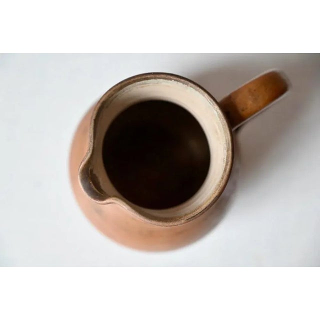 Rustic Brutalist Stoneware Pitcher, 1960s For Sale - Image 3 of 10