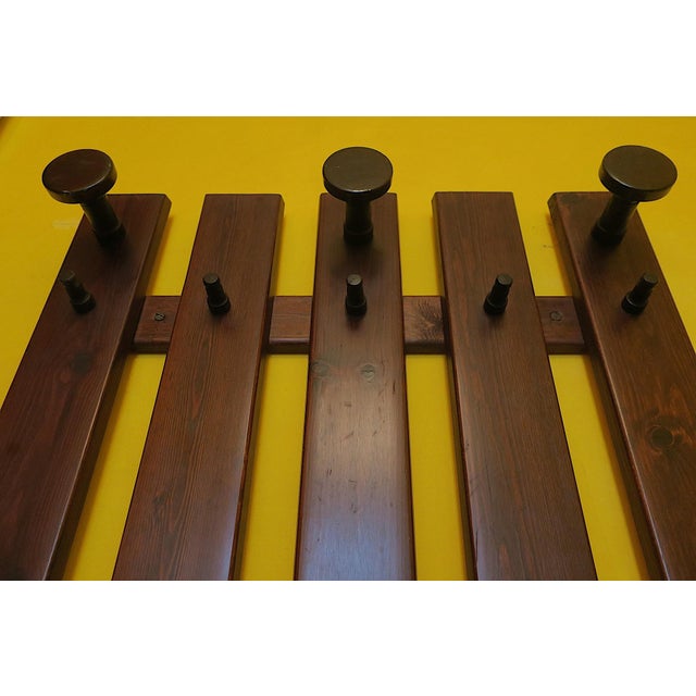 Mid-Century Modern Wall-Mounted Coat and Hat Rack, 1960s For Sale - Image 6 of 10