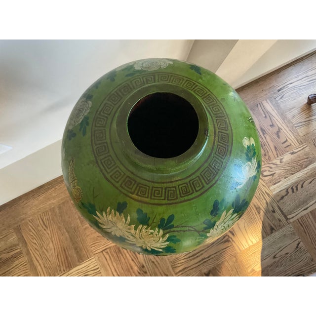 Late 20th Century Unique Painted Wooden Ginger Jar For Sale In San Francisco - Image 6 of 7