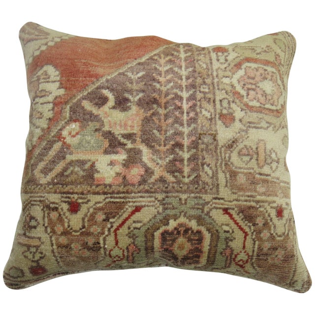 Pillow made from a Turkish Sivas rug. 18'' x 19''