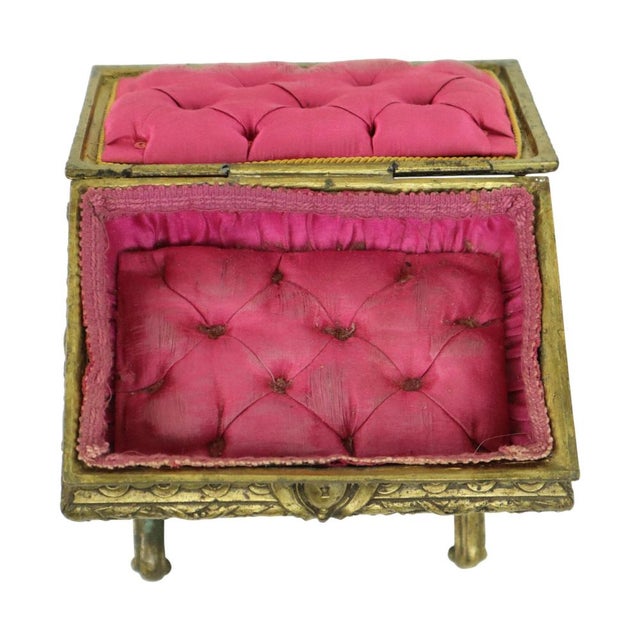 Antique Jewelry Box in Bronze-Colored Metal, France, 1890s For Sale - Image 17 of 18