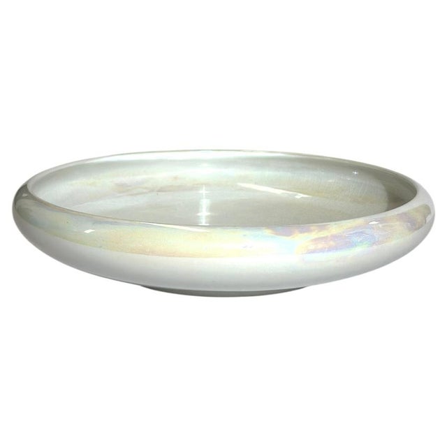 Art Deco White Lustre Porcelain Bowl by Arkinstall & Sons for Staff, England, 1930s For Sale - Image 12 of 12