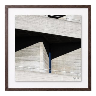 “Southbank Centre 04” Giclee Archival Pigment Print 24x24 Framed in Walnut For Sale