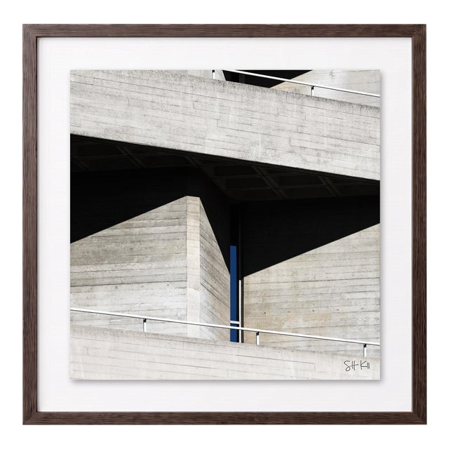 “Southbank Centre 04” Giclee Archival Pigment Print 24x24 Framed in Walnut For Sale