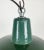Mid-Century Modern Small Industrial Green Enamel Pendant Lamp, 1960s For Sale - Image 3 of 13