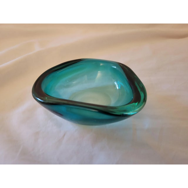 1960s Set of 3 Vintage Murano Style Sommerso Catchalls For Sale - Image 10 of 11