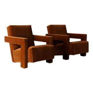 Utrecht 637 Lounge Chairs by Gerrit Rietveld for Cassina, 1990s, Set of 2 For Sale