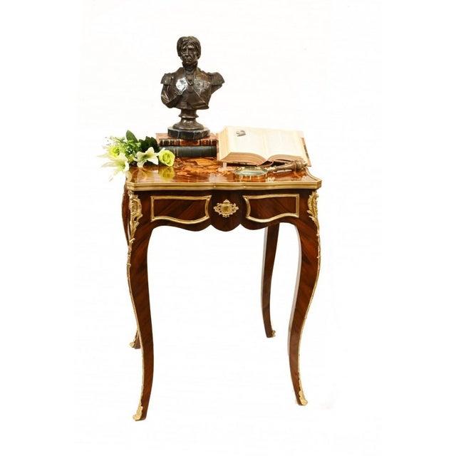 Empire French Side Tables with Inlay Stands in Kingwood, Set of 2 For Sale - Image 9 of 9