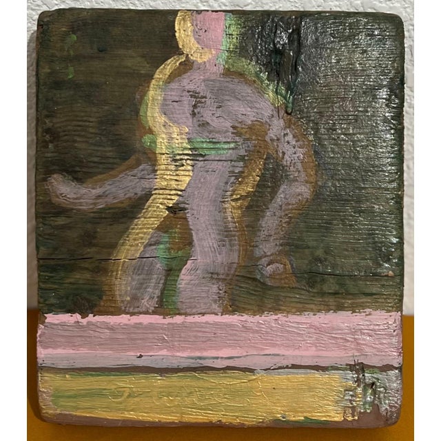 Edward Avedisian, Mod Abstract Expressionist Modernist Oil Painting Edward Avedisian Color Figure For Sale - Image 4 of 9