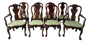 Set of 8 Mahogany Dining Chairs by Kindel, 20th Century