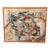 Chairish Title A. Avner 1995 Signed French Mixed Media Abstract Collage Painting on Canvas For Sale