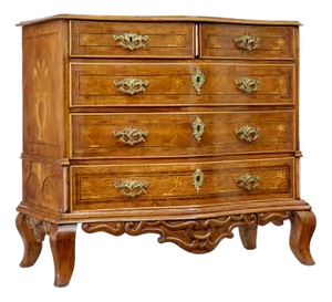 Early 19th Century Swedish Oak Inlaid Chest of Drawers, 1800s
