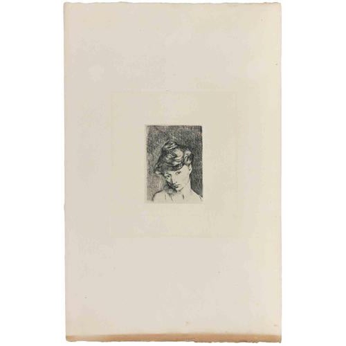 Etching on paper realized by Picasso in 1905, on Hollande Van Gelder paper. Full margins. Image dimension cm. 12x8.8....