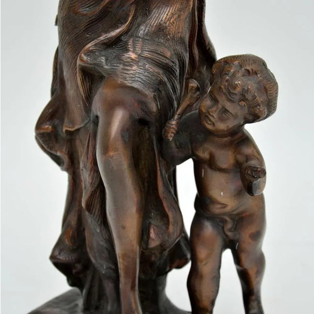 Bronze Sculpture of Woman and Child, 1950s For Sale - Image 9 of 13