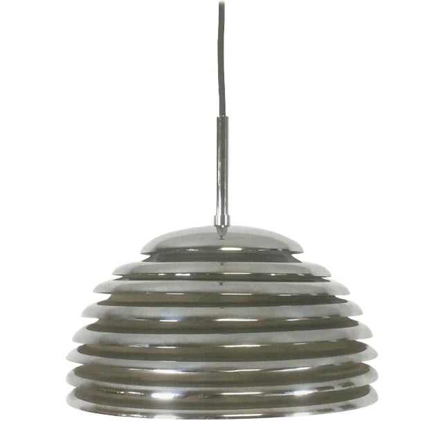German Chrome Hanging Pendant Lamp by Kazuo Motozawa for Staff, 1960s For Sale