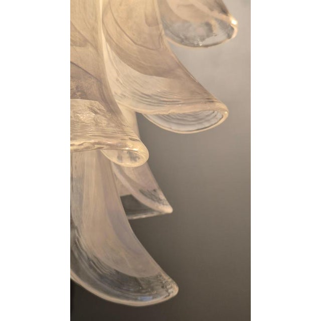 Murano Glass Petal Chandelier, Italy, 1970s For Sale - Image 10 of 13