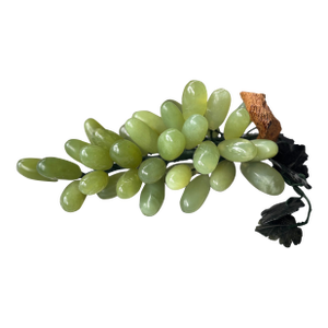 Vintage Large Scale Celadon Jade Stone Grape Cluster - #2 of 2 Available