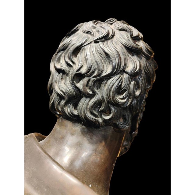 Large Roman Emperor Bust, Bronze, 19th Century For Sale - Image 4 of 17