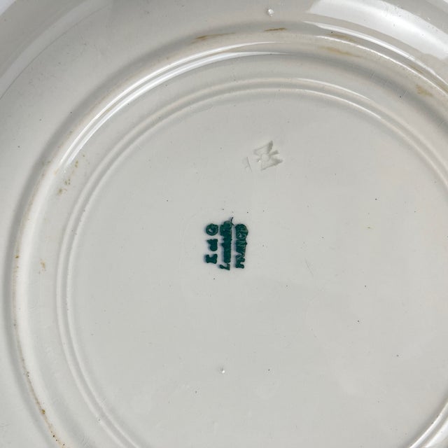 Low Earthenware Salad Bowl with Oeillet Pattern from KG Lunéville, 19th Century For Sale - Image 5 of 8