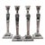 (4 pcs) Pottery Barn Silver Plated Candlesticks Late 20th-early 21st century, American A set of four silver-plated tapered...