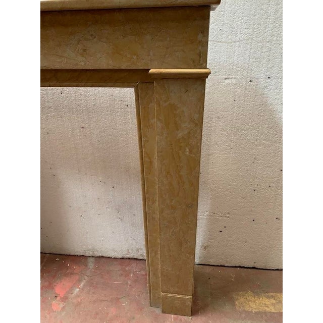 Fireplace in Yellow Marble For Sale - Image 9 of 10