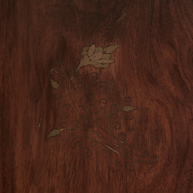 Vintage Anglo Indian Campaign Style Desk and Chair For Sale - Image 10 of 18