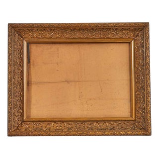 Vintage Golden Wooden Frame, 1950s For Sale