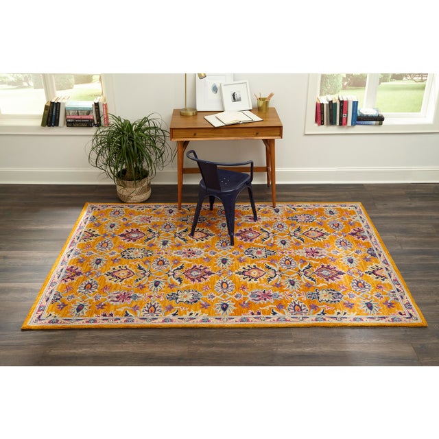 Textile Ibiza Orange Hand Tufted Area Rug 8' X 10' For Sale - Image 7 of 8