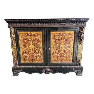 Antique French Boulle Chest of Drawers, 1890s For Sale