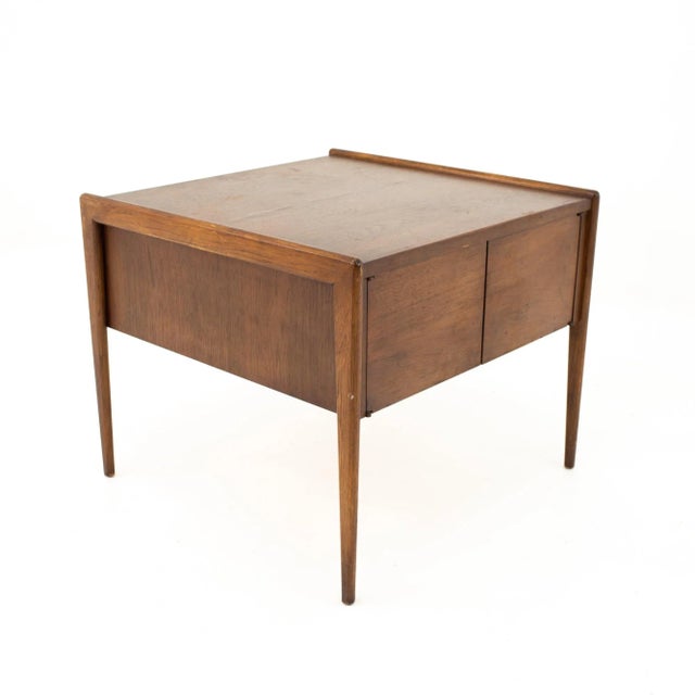 Mid Century Walnut Foyer Entry Console For Sale - Image 11 of 11