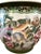 Ceramic Vintage Chinese Chinoiserie Hand Painted Famille Rose Cachepot / Cache Pot / Jardinere/ Fishbowl Planter With Peacock Motif and Moriage Beading For Sale - Image 7 of 11