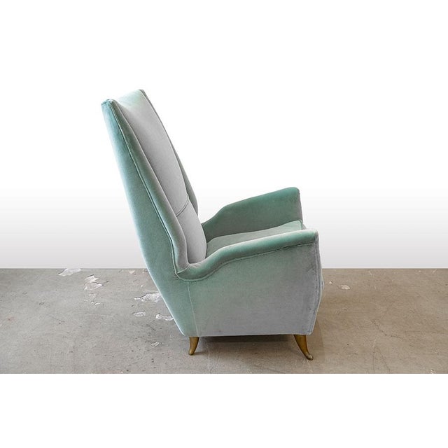 Turquoise Lounge Chairs by Gio Ponti for Isa Bergamo, 1955, Set of 2 For Sale - Image 8 of 12
