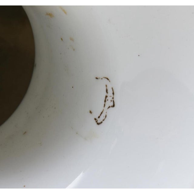 A Pair of 19th Century French Empire Vases Old Paris Porcelain Gilt Ground Pastoral and Figural Mant For Sale - Image 12 of 12